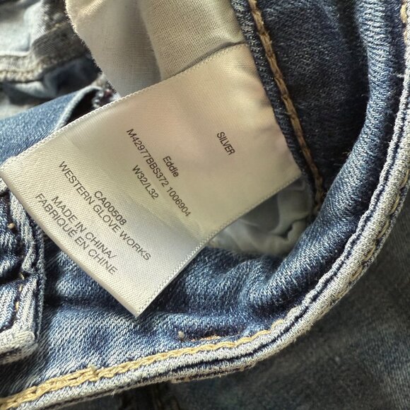 Silver Jeans Co. MensEddie Straight Leg Jeans Blue Denim Size W32/L32 - Picture 5 of 11